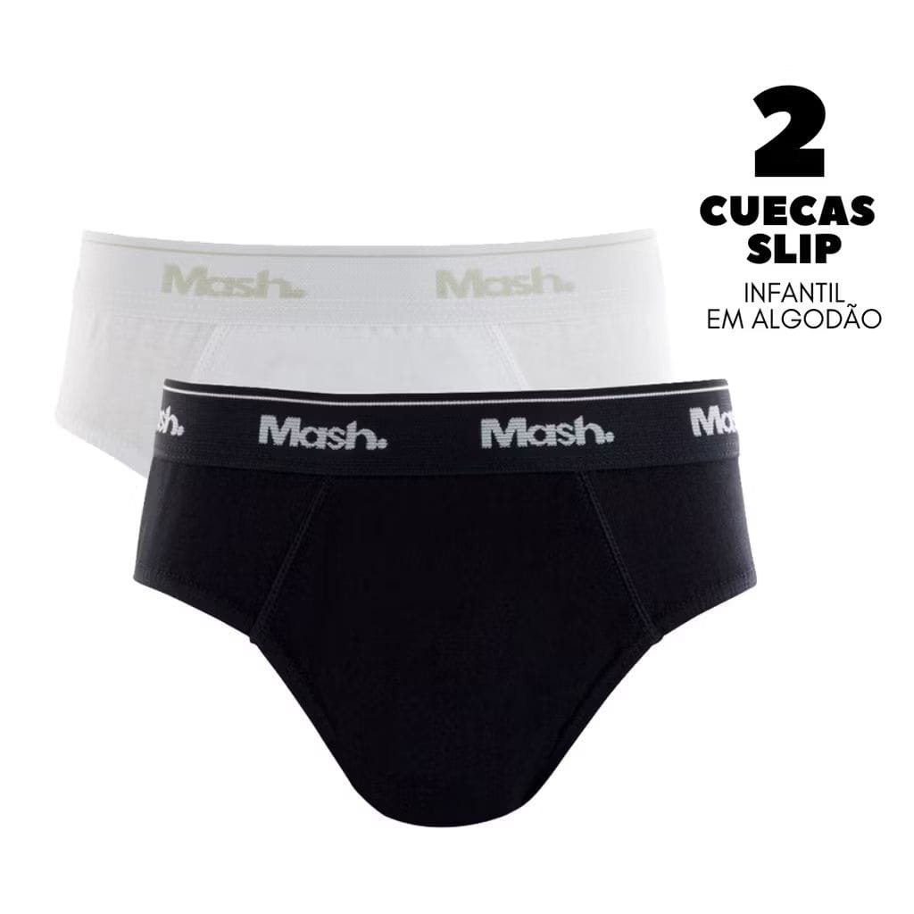 Kit 2 Cuecas Slip em Algodão INFANTIL