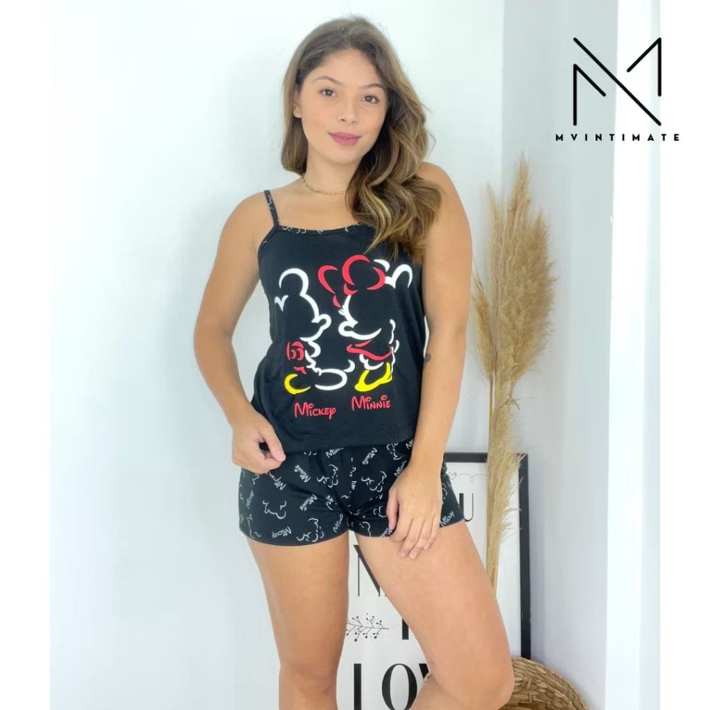 Baby Doll Pijama Curto Estampado