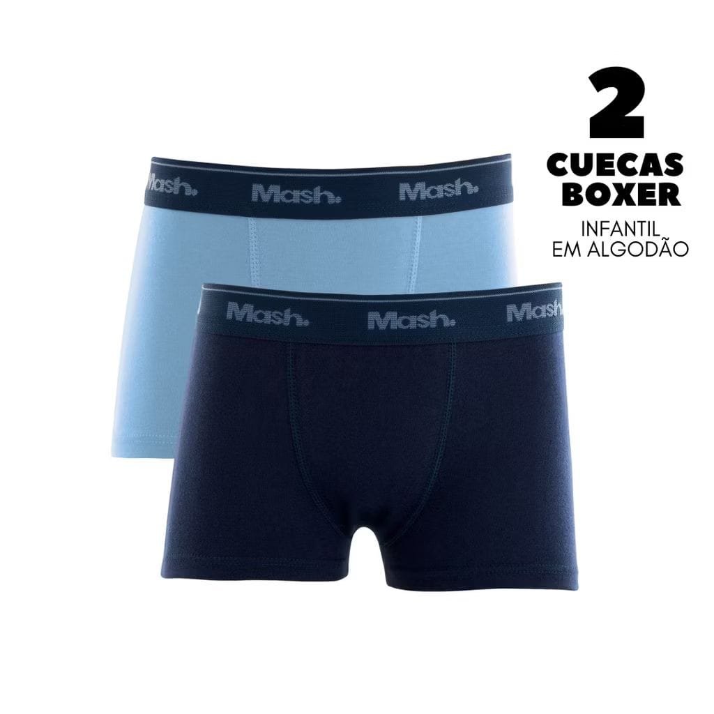 Kit 2 Cuecas Boxer em Algodão INFANTIL Mash 110.07